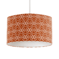 Orange and White Geometric Semi-Circle Design Lampshade, Ceiling or Table Lamp Shade