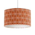 Orange and White Geometric Semi-Circle Design Lampshade, Ceiling or Table Lamp Shade
