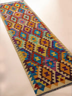 Maimana Afghanistan Kilim Rug - 290 x 79 cm