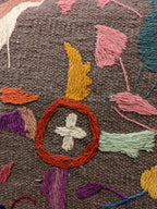 Suzani Hand Embroidered Cushion Cover - 45 x 45 cm