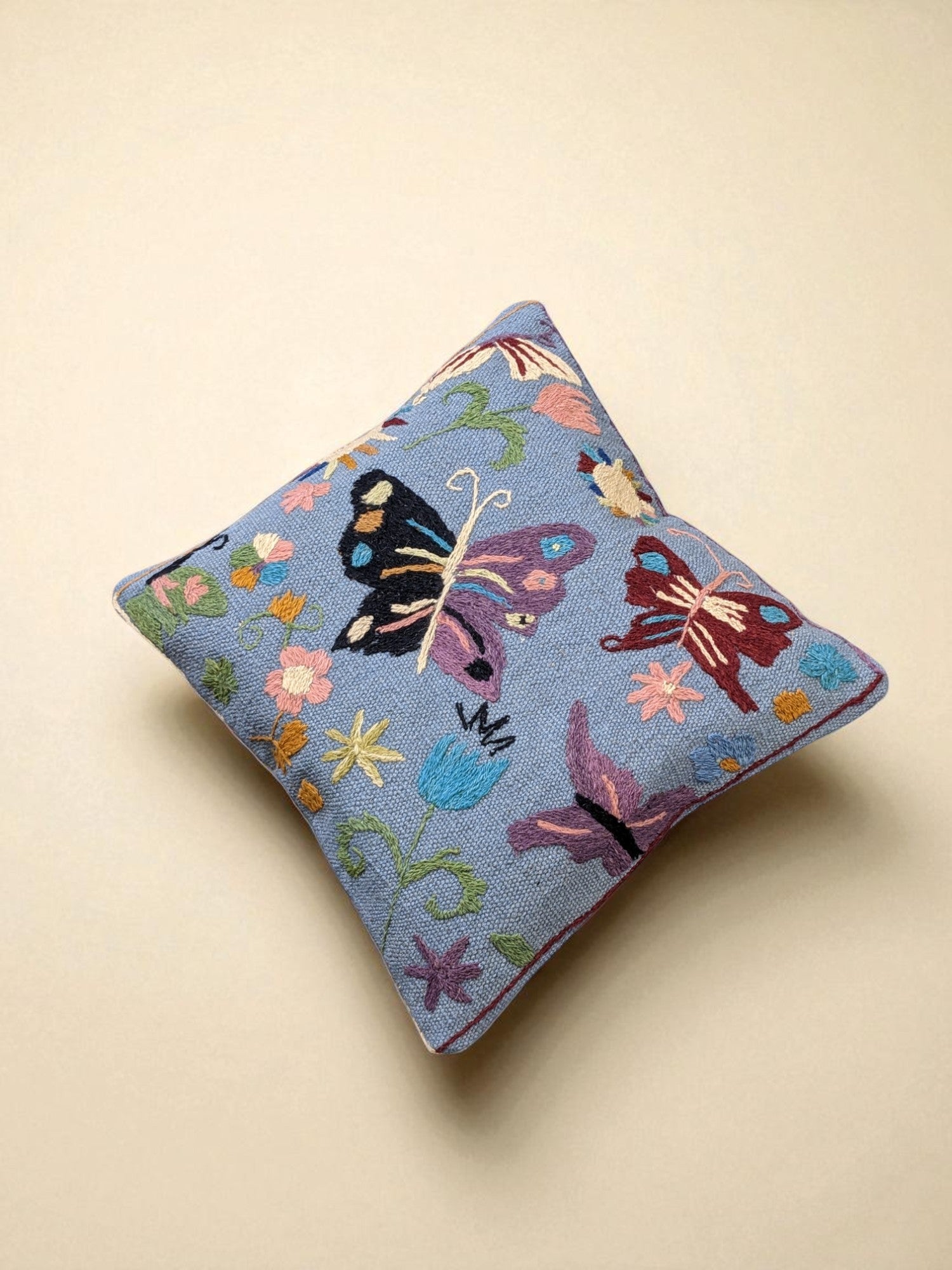 Suzani Hand Embroidered Cushion Cover - 45 x 45 cm