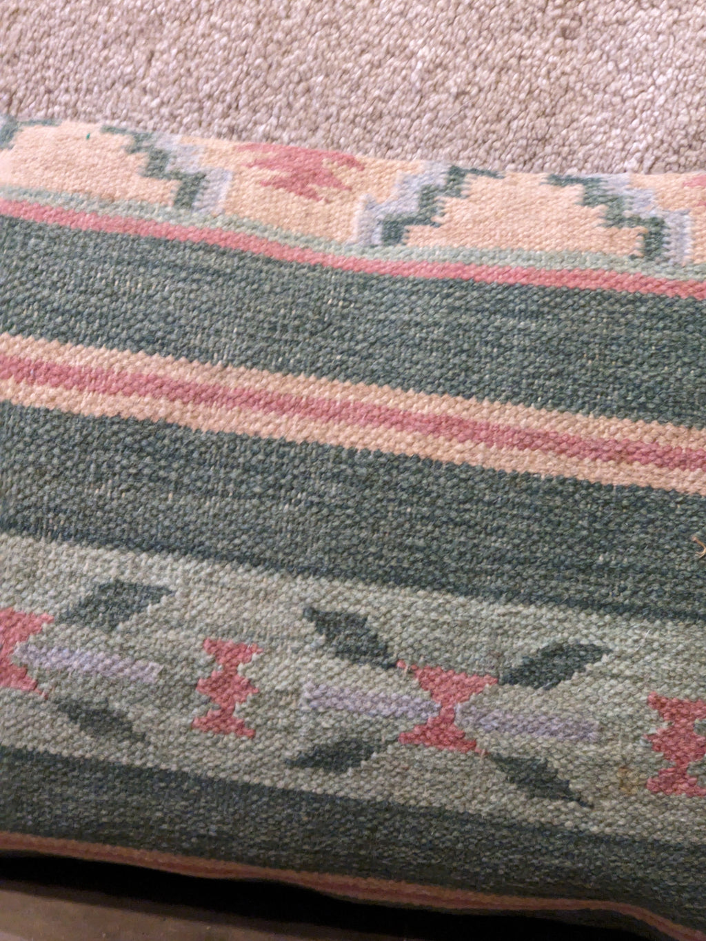 Turkish Kilim Vintage Cushion Cover - 59 x 40 cm