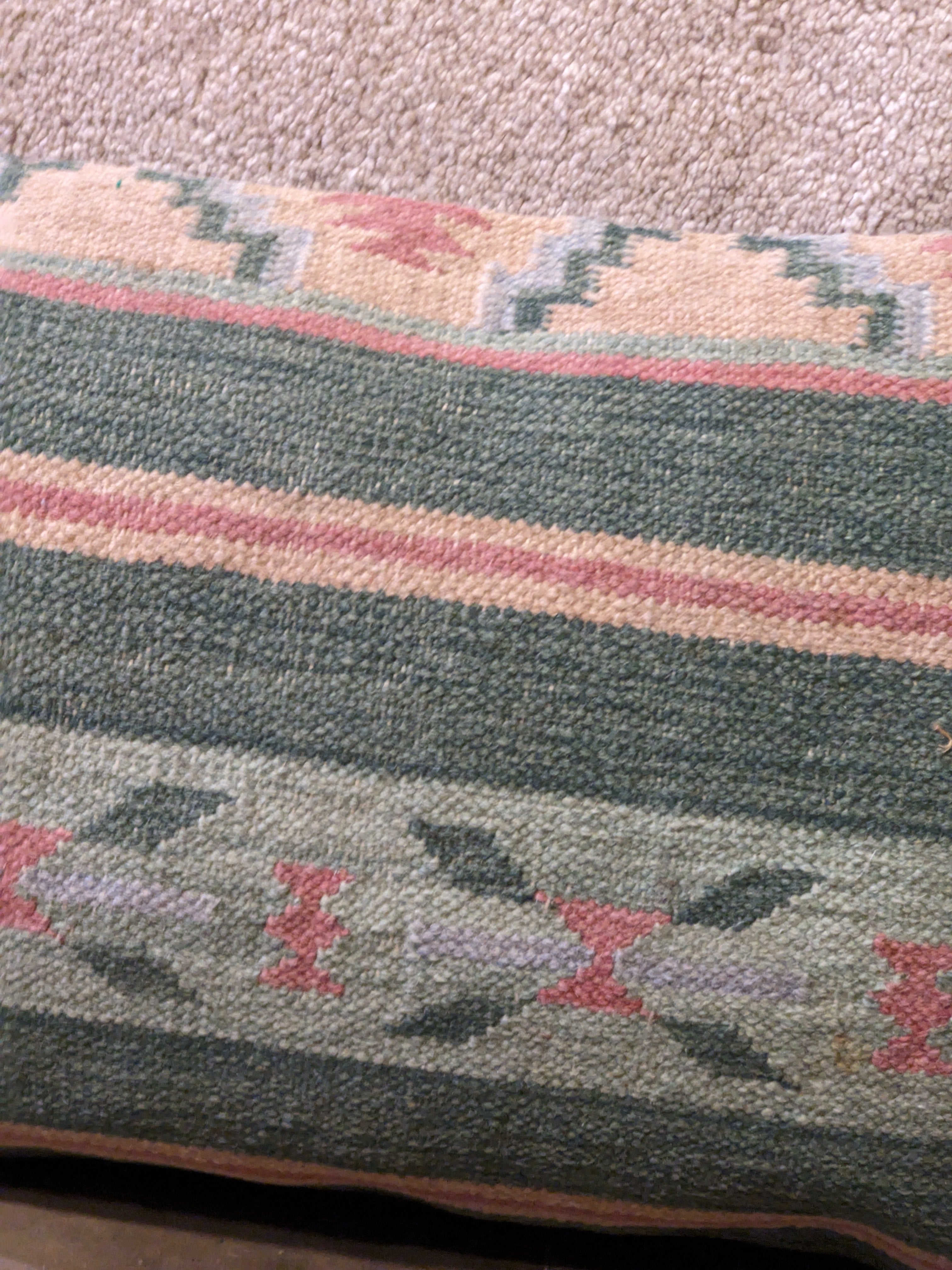Turkish Kilim Vintage Cushion Cover - 59 x 40 cm