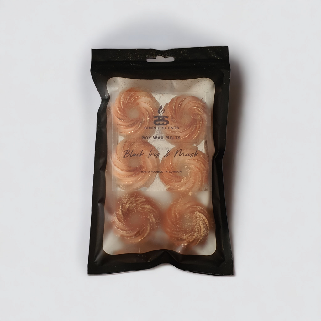 Black Iris & Musk - Simple Scents Ambience Large Twirl Style Soy Wax Melts
