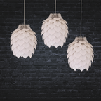 Protea Frosted White Pendant L