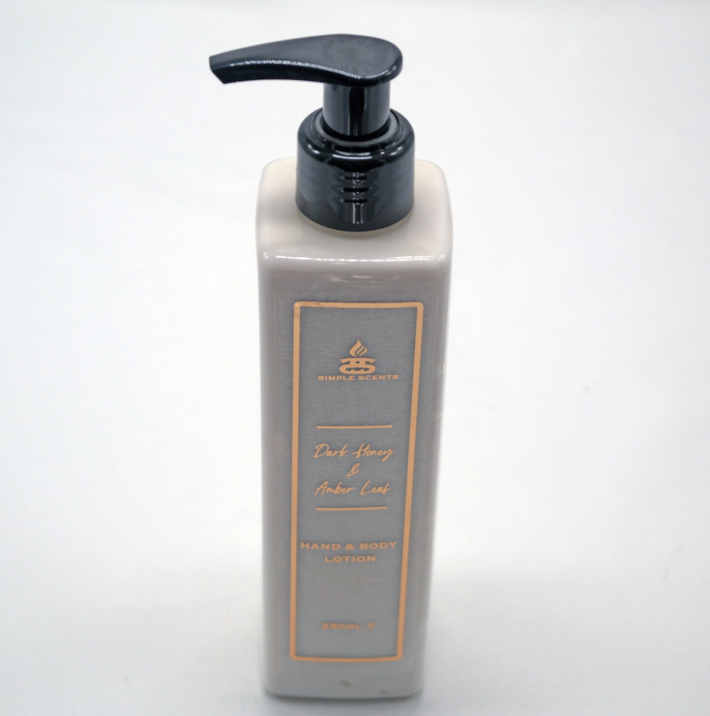 Simple Scents Dark Honey & Amber Leaf Hand & Body Lotion 250ml