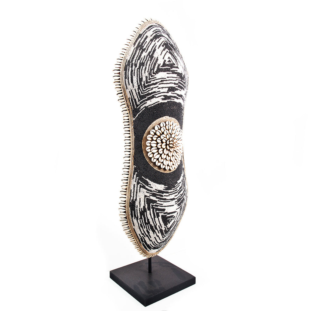 Cameroon Beaded Shield - Oblong -  17D