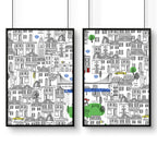 NY City Wall Art | Set of 2 travel posters
