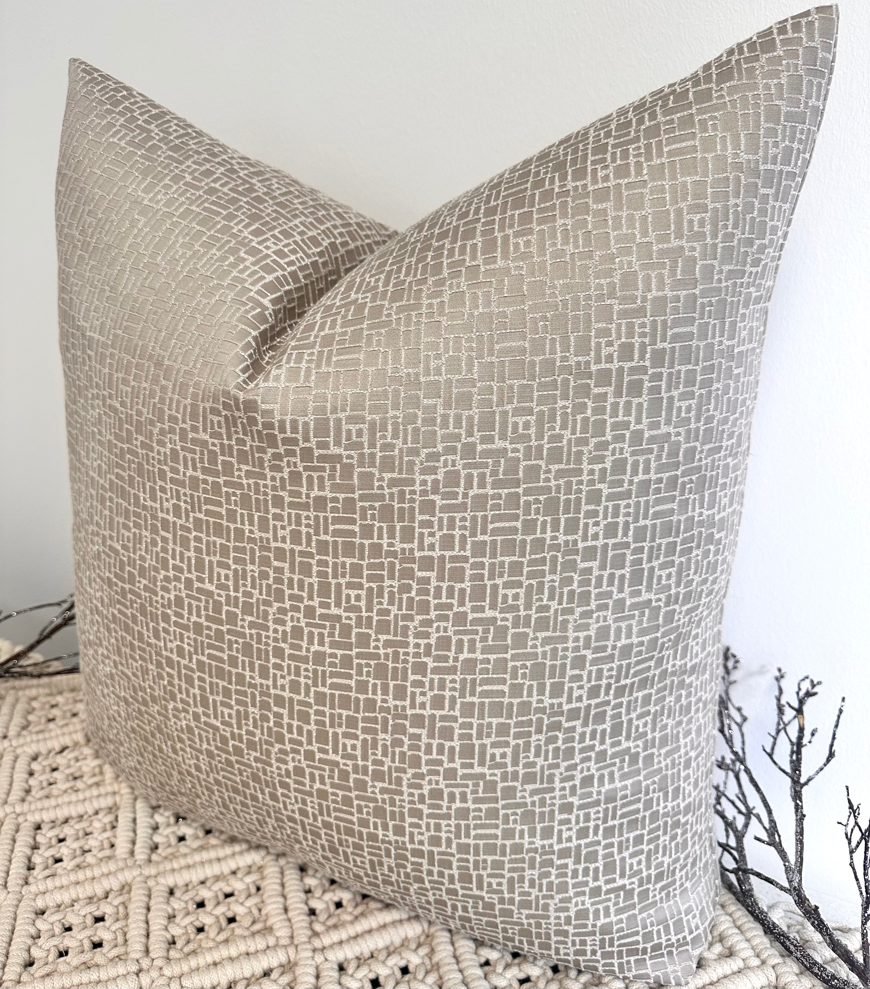 The Couture Cushion - The Taupe Zegna - Style No. 108