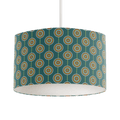 Teal Retro Circles Design Lampshade, Ceiling or Table Lamp Shade