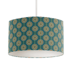 Teal Retro Circles Design Lampshade, Ceiling or Table Lamp Shade