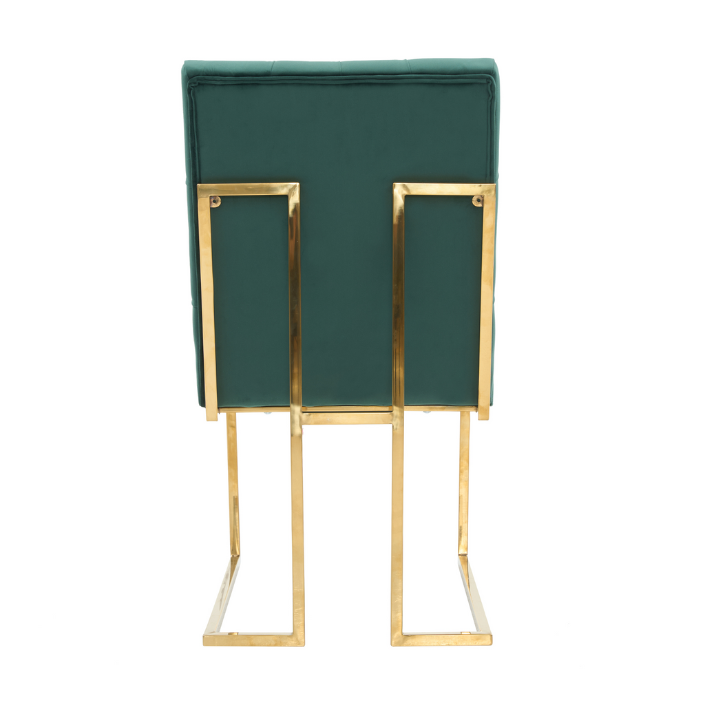 Siena Tufted Velvet Dining Chair – Gold Frame, Modern Luxury Accent