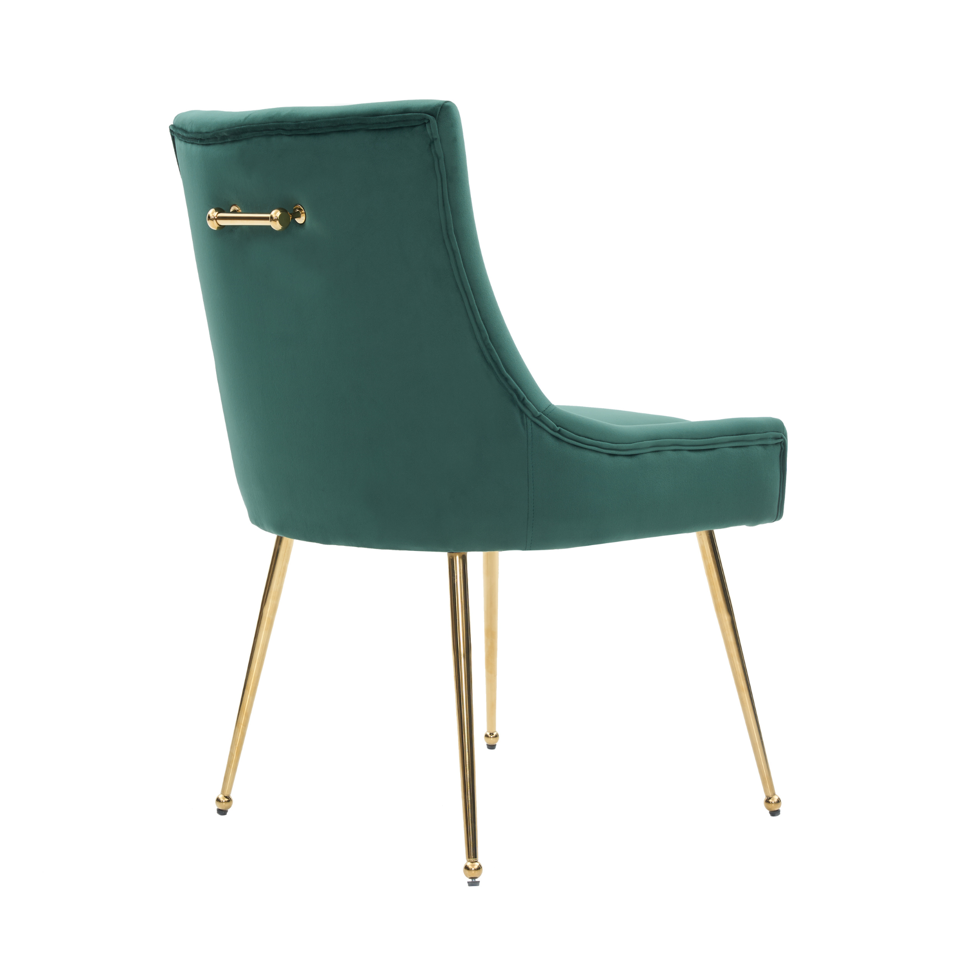 Viviana Velvet Dining Chair – Gold Legs, Ring Handle & Modern Accent