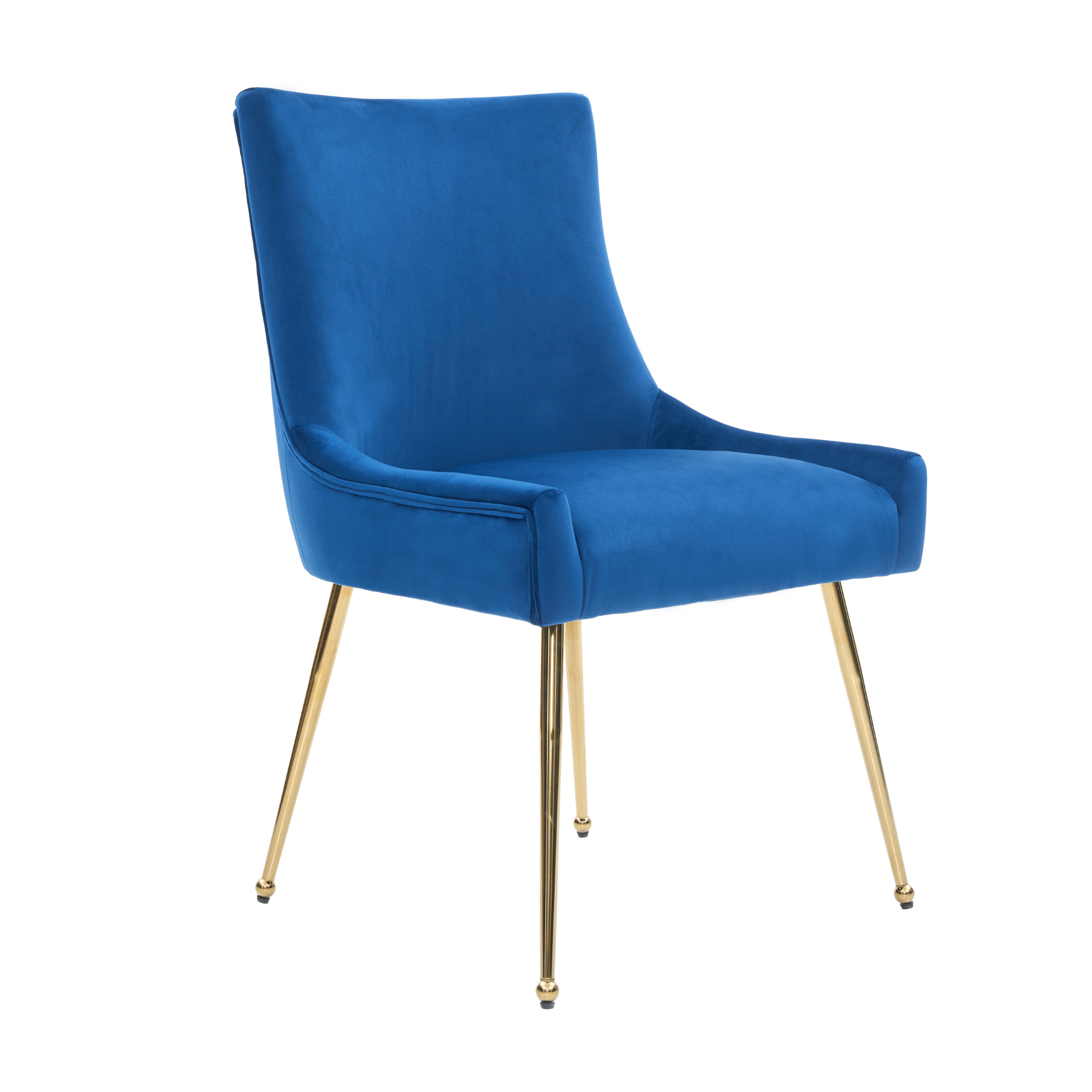 Viviana Velvet Dining Chair – Gold Legs, Ring Handle & Modern Accent