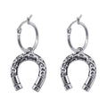 Lucky Charm Horseshoe Hoop Earrings