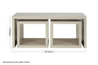 Grey Wood Coffee Table with 2 Under Tables | Madrid