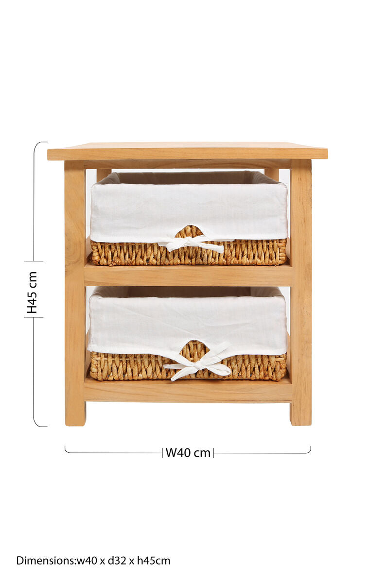 Honey 2 Baskets Storage Unit | Maize