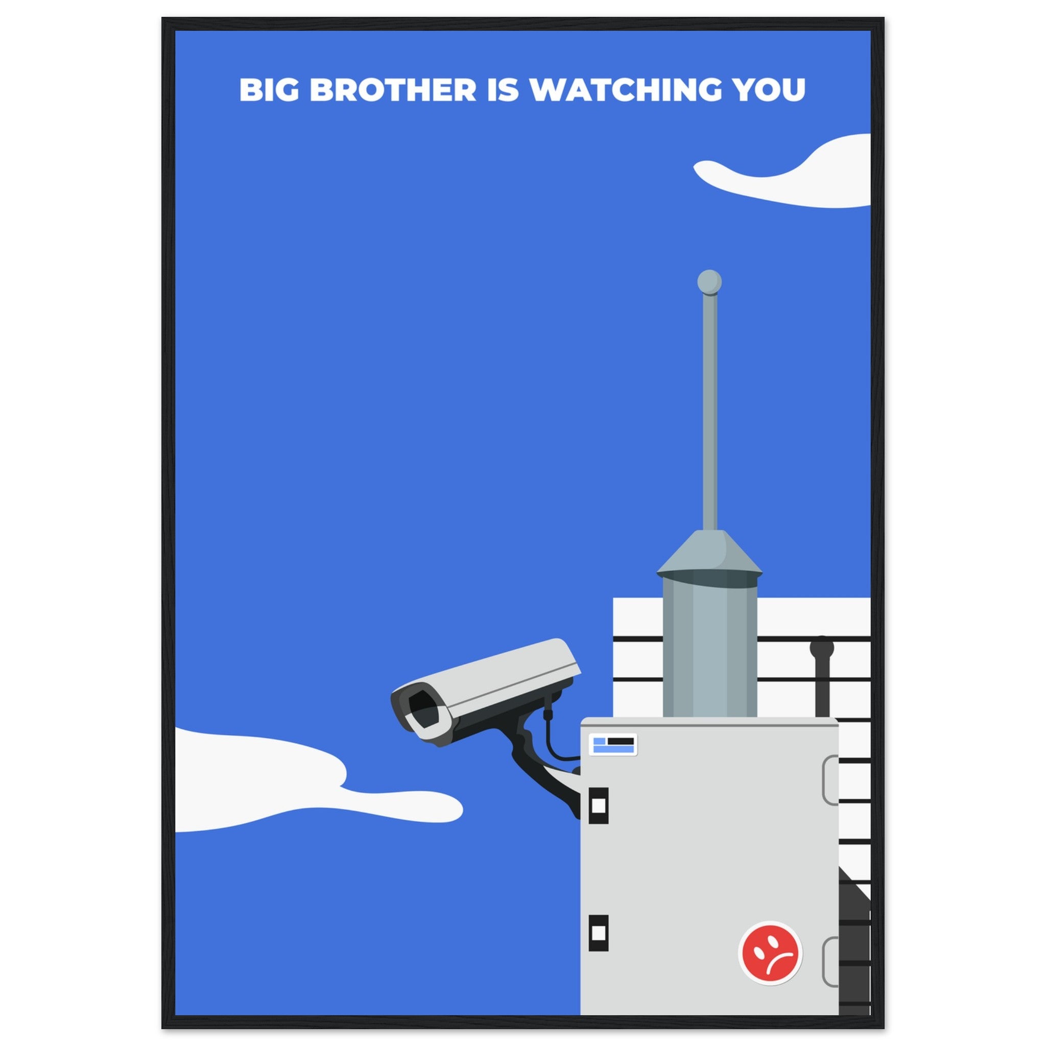 'Big Brother Is Watching You' - Premium Matte Paper Wooden Framed Poster