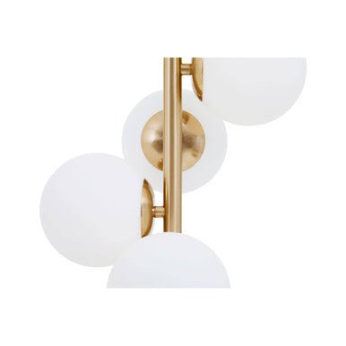 Abira Brushed Brass And White Marble Table Lamp - Nest UK