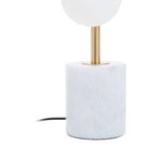 Abira Brushed Brass And White Marble Table Lamp - Nest UK