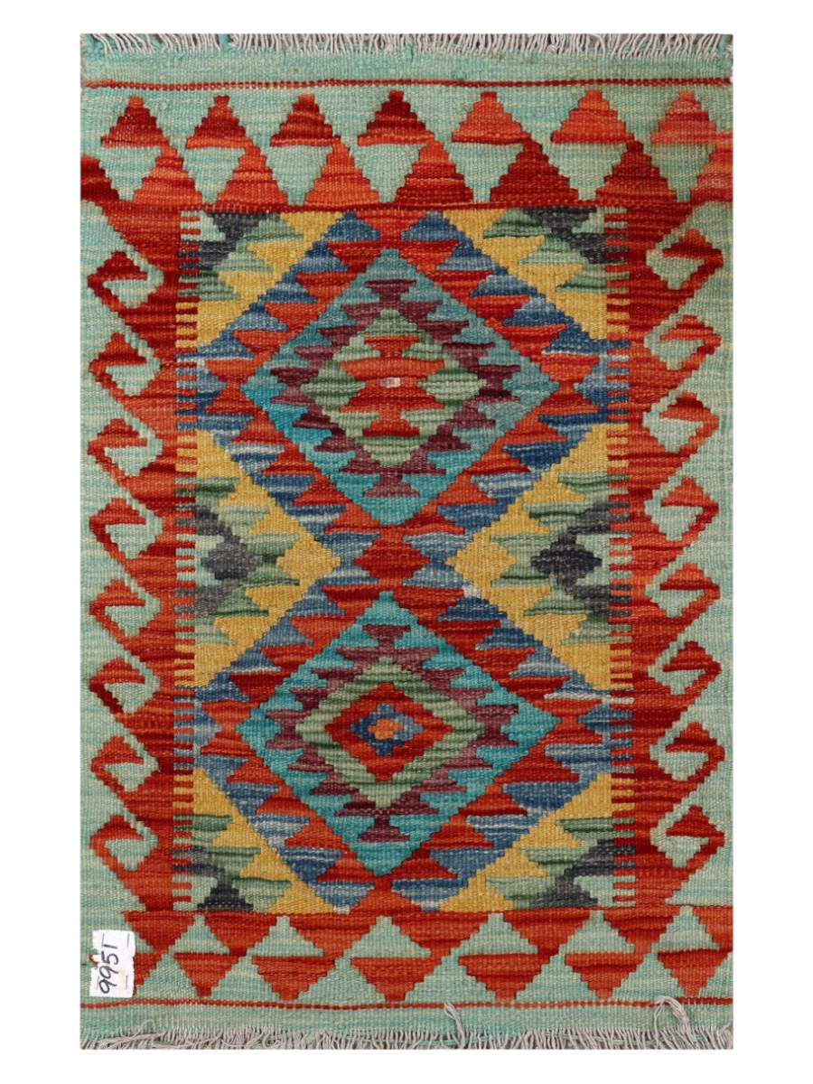 Maimana Afghanistan Kilim Rug - 84 x 54 cm