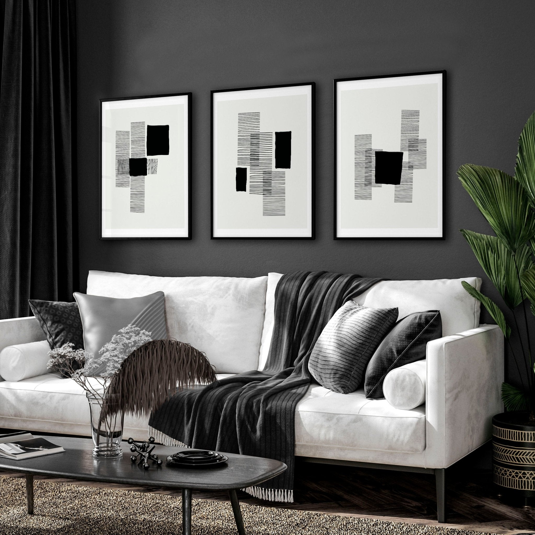 Abstract Art Painting | Set of 3 Abstract Wall art Prints