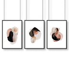 Abstract wall pictures | set of 3 wall art prints