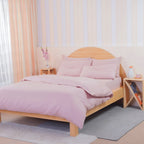 Ackly Bamboo Blush Pink Duvet Cover Set