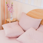 Ackly Bamboo Blush Pink Duvet Cover Set