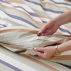 Ackly Bamboo - Harmony Stripe Duvet Cover, Fitted Sheet & Pillowcases Set