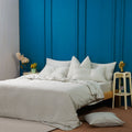 Ackly Bamboo Sage Checkered Full Bedding Set