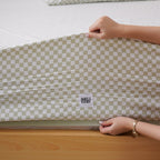 Ackly Bamboo Sage Checkered Full Bedding Set