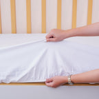 Ackly Bamboo - White Cot Bed Size Fitted Sheet