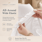 Ackly Bamboo White Full Bedding Set