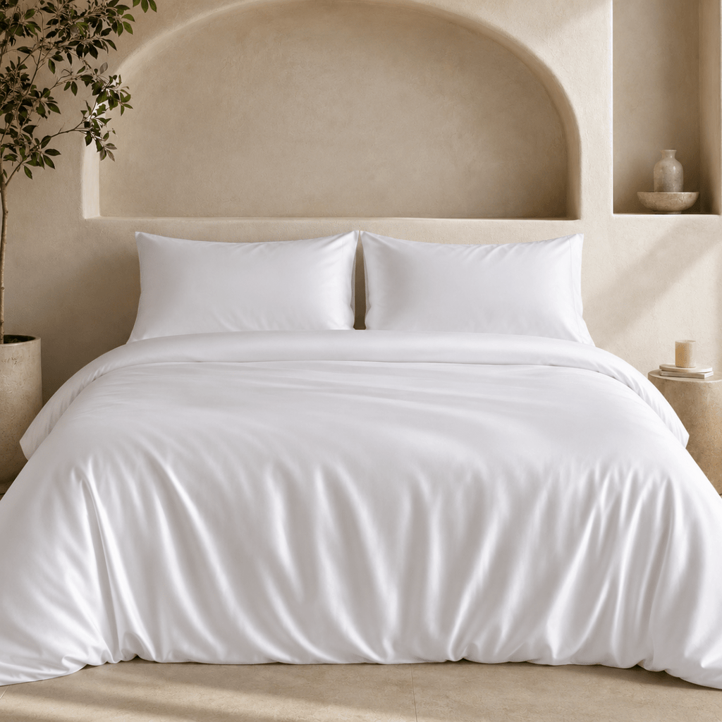 Ackly Bamboo White Duvet Cover Set