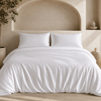 Ackly Bamboo White Duvet Cover Set