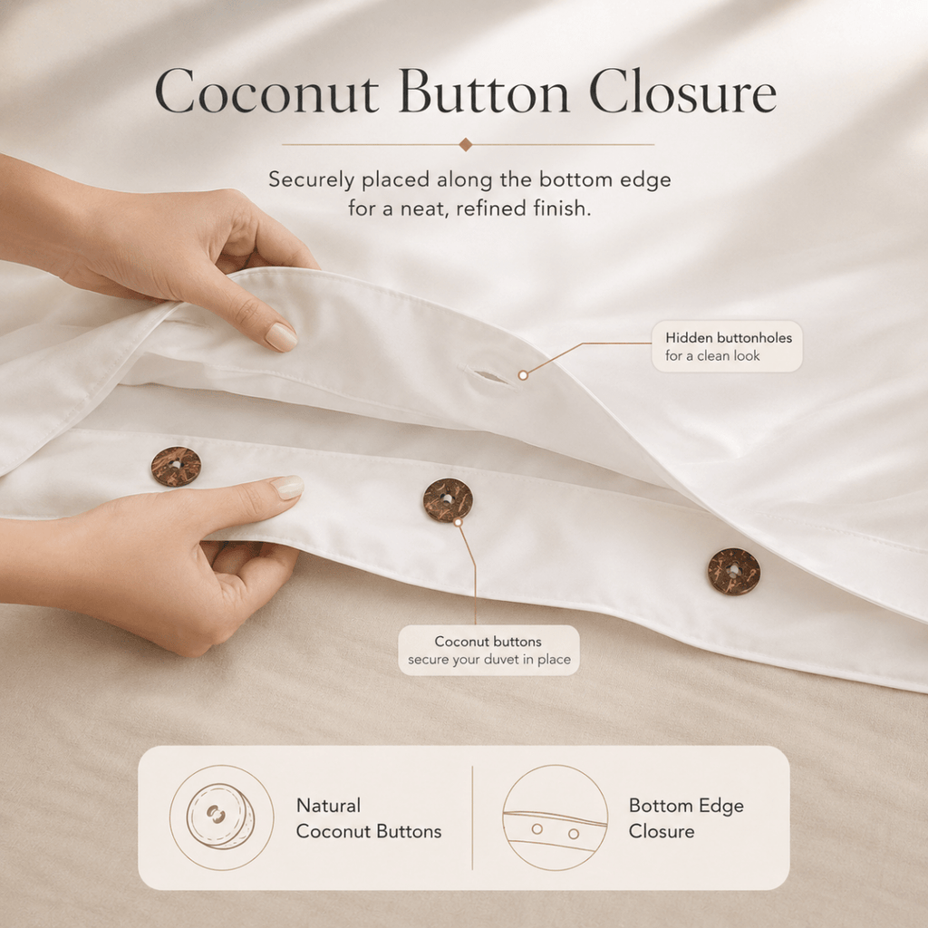 Ackly Bamboo White Duvet Cover Set