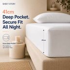Ackly Bamboo - White Fitted Sheet