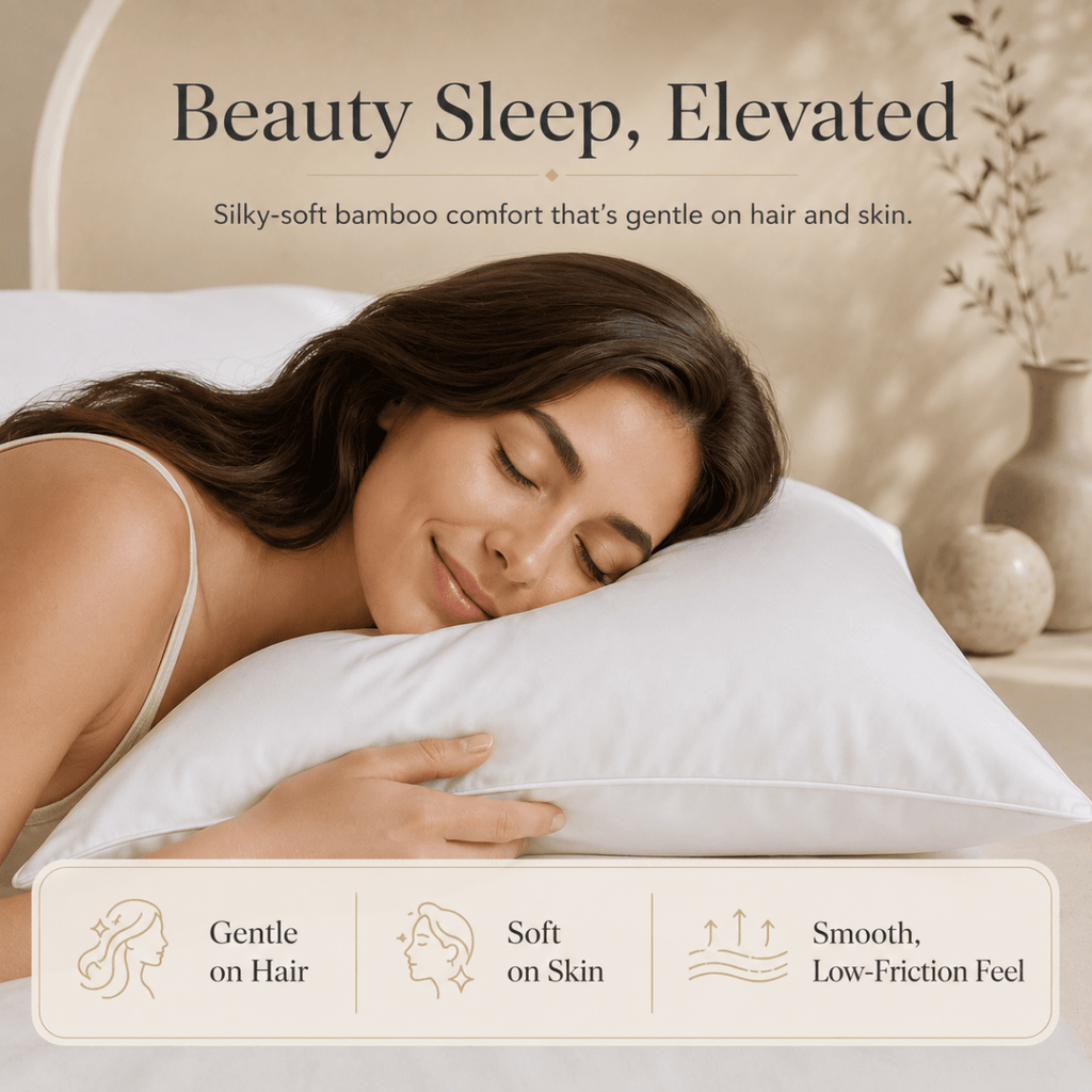 Ackly Bamboo - White Pillowcases Pair