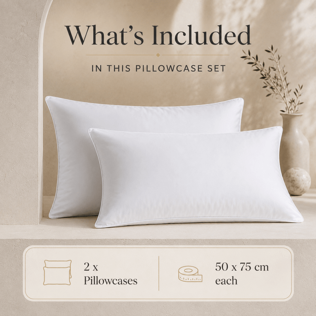 Ackly Bamboo - White Pillowcases Pair