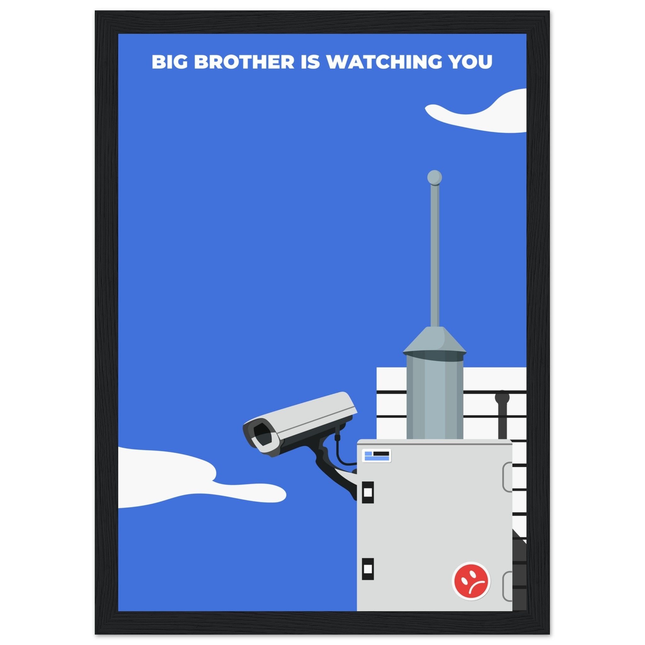 'Big Brother Is Watching You' - Premium Matte Paper Wooden Framed Poster