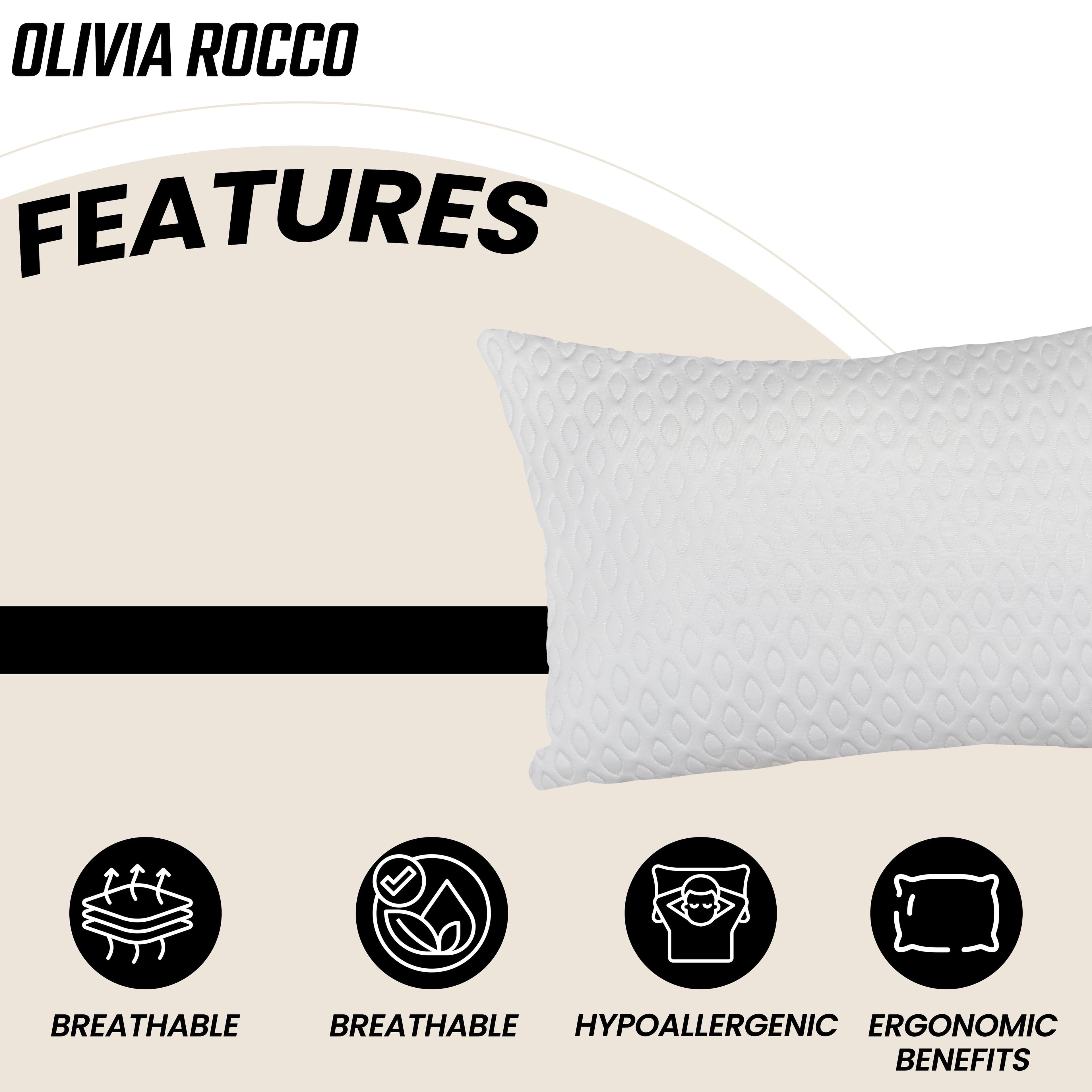 Air Flow Unique Luxury Hotel Quality Pillow Premium Fibre Filling for Superior Comfort and Support by OLIVIA ROCCO