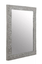 Textured Silver Frame Rectangular Wall Mirror | Akola