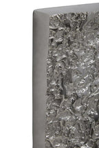 Textured Silver Frame Rectangular Wall Mirror | Akola