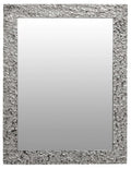 Textured Silver Frame Rectangular Wall Mirror | Akola