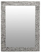Textured Silver Frame Rectangular Wall Mirror | Akola