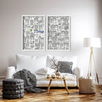 Amsterdam posters | Set of 2 travel wall art