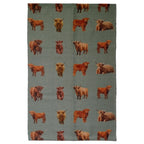 OLIVIA ROCCO Highland Cow Animal Print Non Slip Soft Durable Rug For Living Room Bedroom Hallway Office Eco Friendly Soft Pile Backing