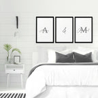 Anniversary gift paper | set of 3 wall art prints for Bedroom