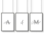 Anniversary gift paper | set of 3 wall art prints for Bedroom